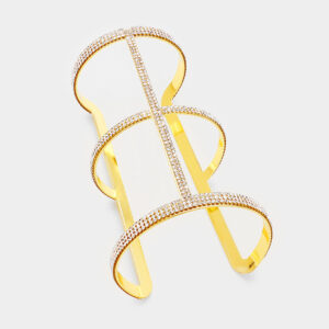 Rhinestone Statement Cuff Bracelet