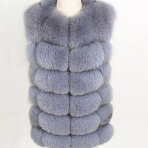 Fur Vest “Platinum Smoke” – Baddie Exclusives Boutique