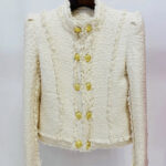 Tweed ivory blazer baddie exclusives