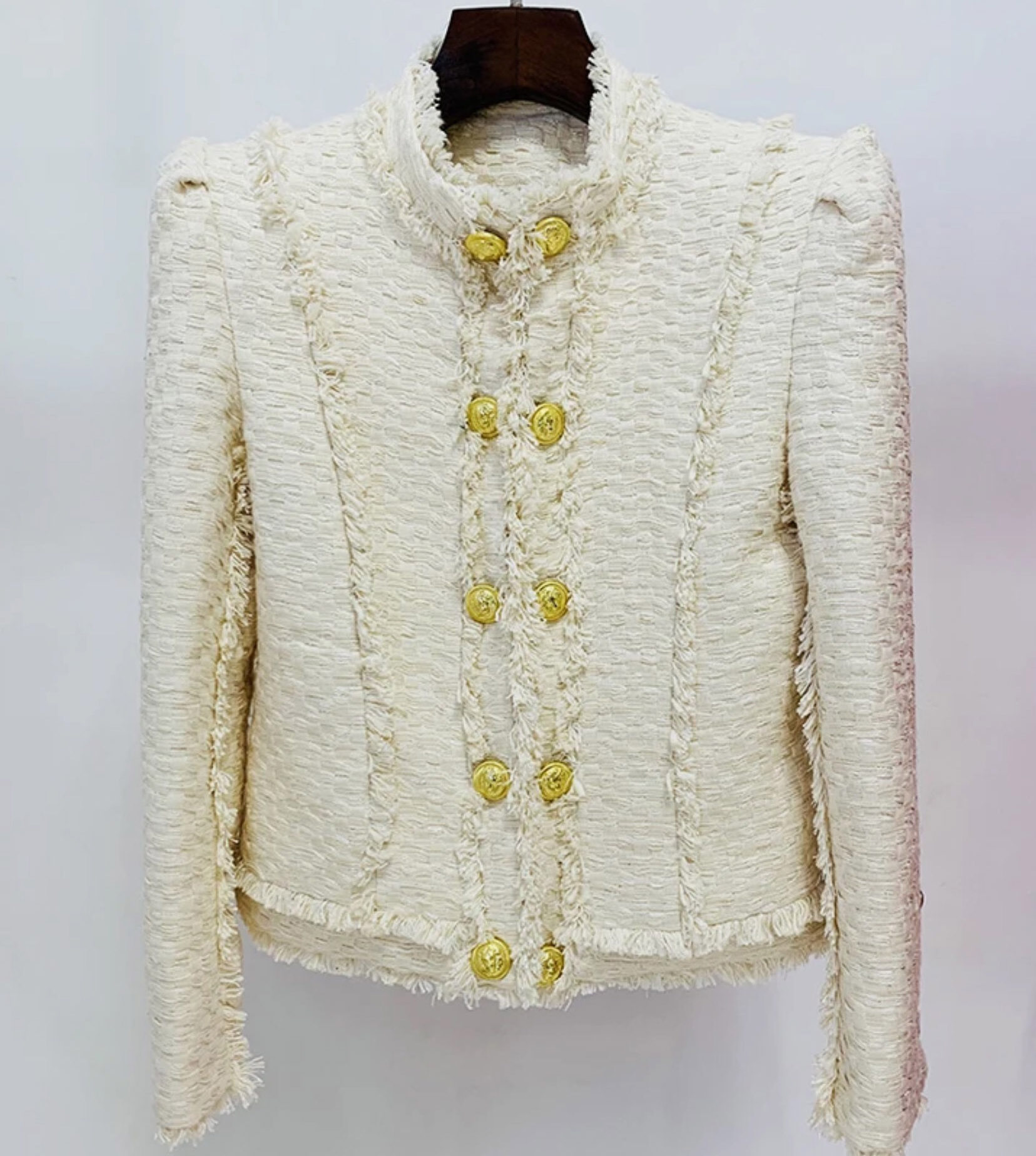 Tweed ivory blazer baddie exclusives