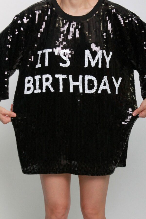 sequins birthday shirt