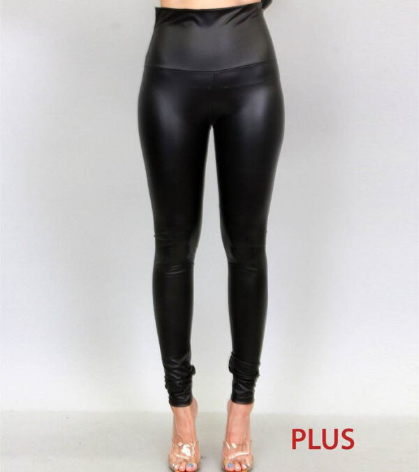 Plus Size Wet Pants PU