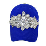 ROYAL BLUE BLING BASEBALL CAP BADDIE EXCLUSIVES