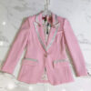 floral lined pink blazer