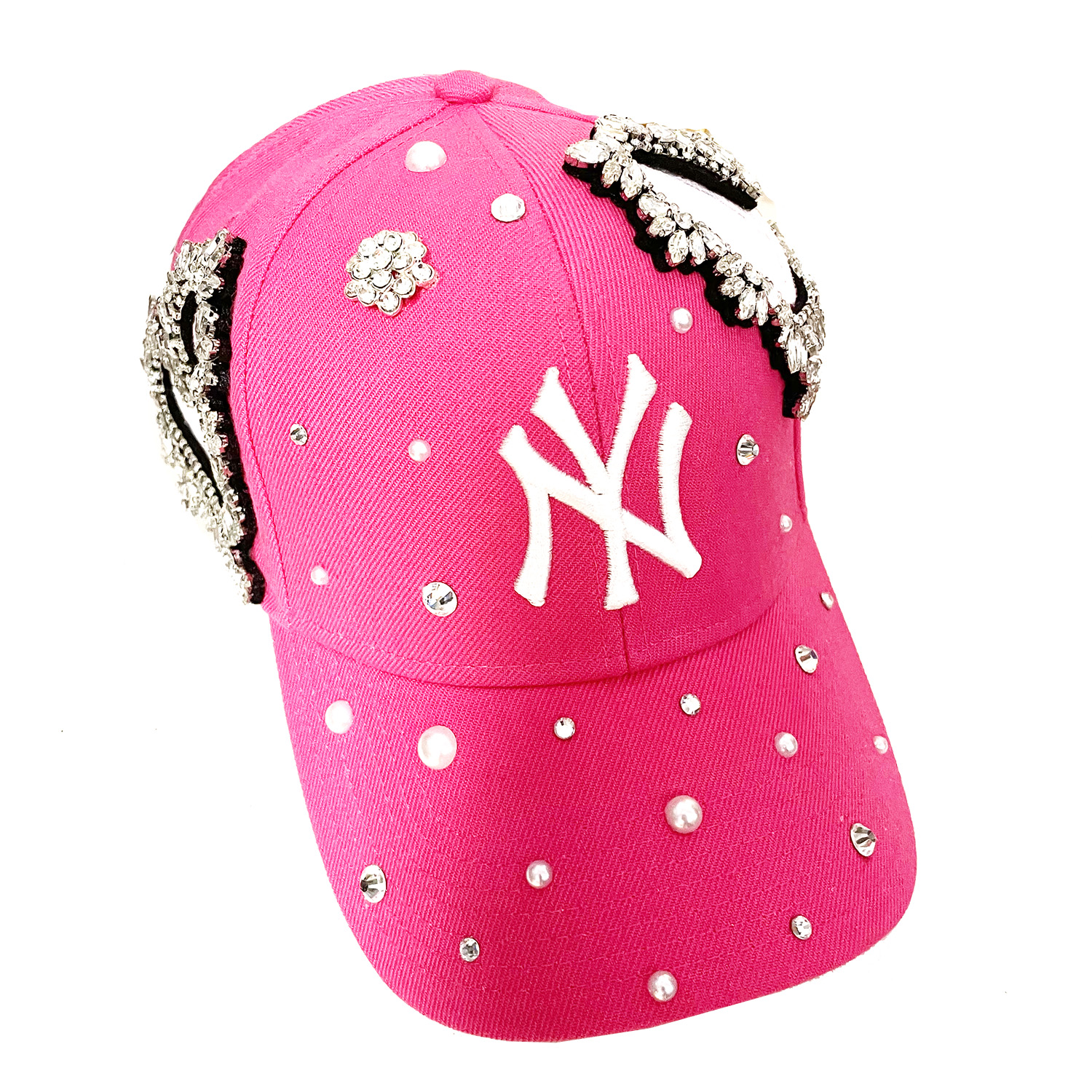 Pink Yankee Bling Cap