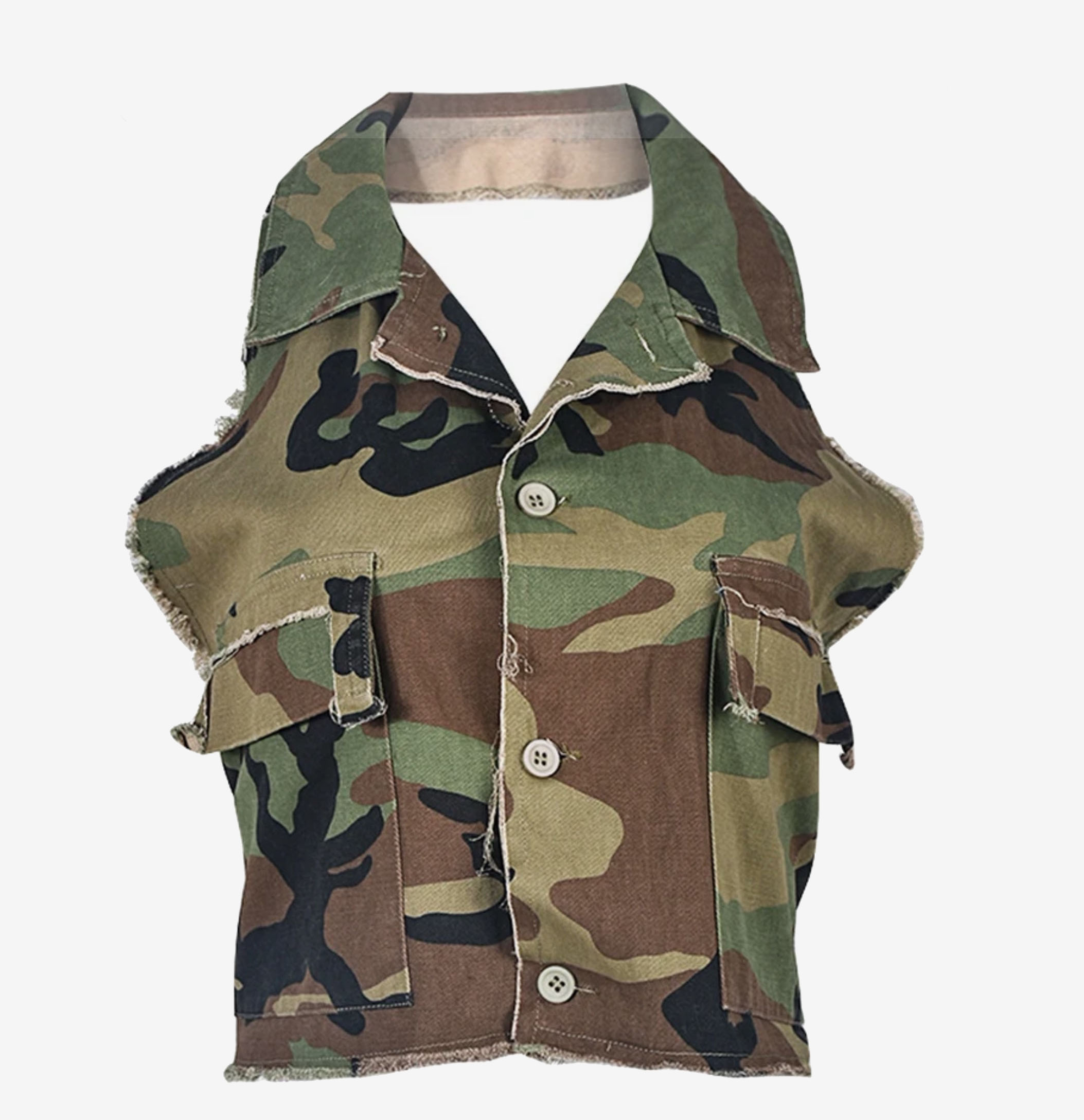 camouflage halter top